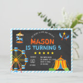 遊園地パーティの招待状 招待状 (スタンド正面)