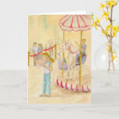 遊園地 カード (黄色い花)