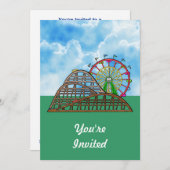 遊園地 招待状 (正面/裏面)