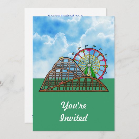 遊園地 招待状 (正面/裏面)