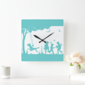 遊子 スクエア壁時計 (ホーム)