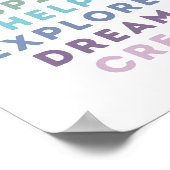 遊学、インスパイア、探検、作成、夢を作成します ポスター (角)