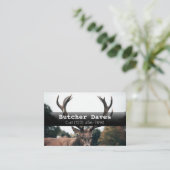 遊広告鹿の動物処理会社 名刺 (スタンド正面)