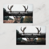 遊広告鹿の動物処理会社 名刺 (正面/裏面)