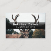 遊広告鹿の動物処理会社 名刺 (正面)