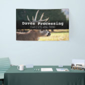 遊広告鹿の動物処理業禁止 横断幕 (トレードショー)