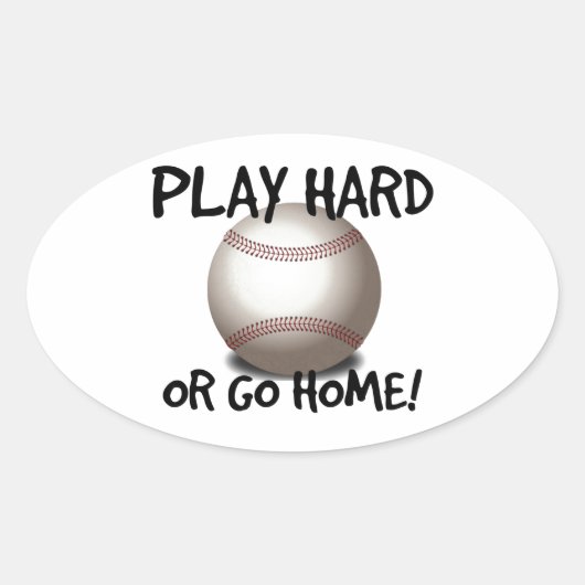 遊懸命か帰れ！ベースボール 楕円形シール (正面)