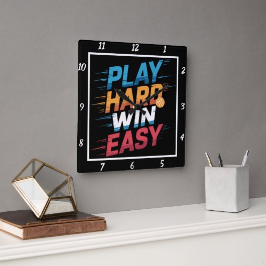 遊懸命ウィン簡単バスケットボール スクエア壁時計 (オフィス)