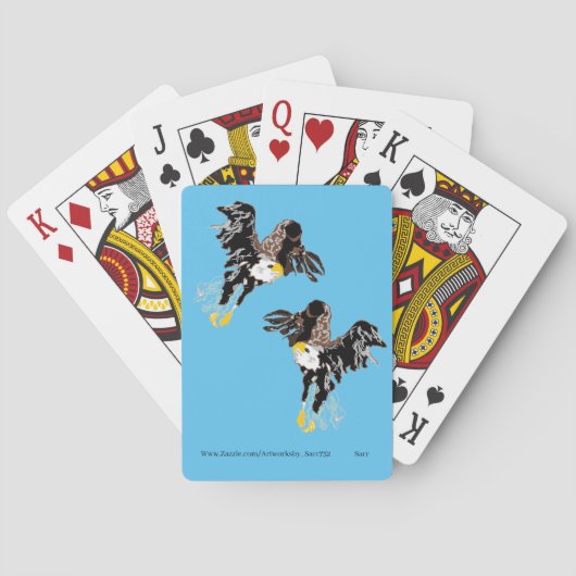 遊戯カード : アメリカのハゲワシ トランプ (裏面)