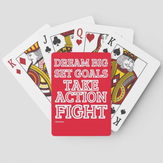 遊戯用のトランプ「DREAM BIG...」 トランプ (裏面)
