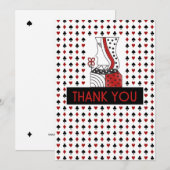 遊戯用のトランプ QUEEN ラスベガススタイルの感謝カード サンキューカード (正面/裏面)