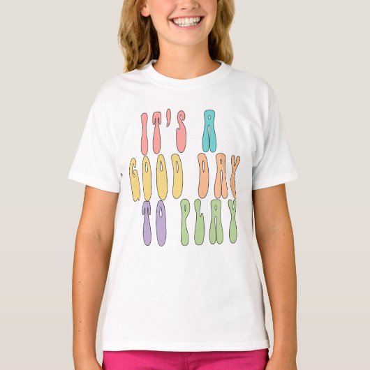 遊戯療法Tシャツ、遊ぶのに良い日 Tシャツ (正面)