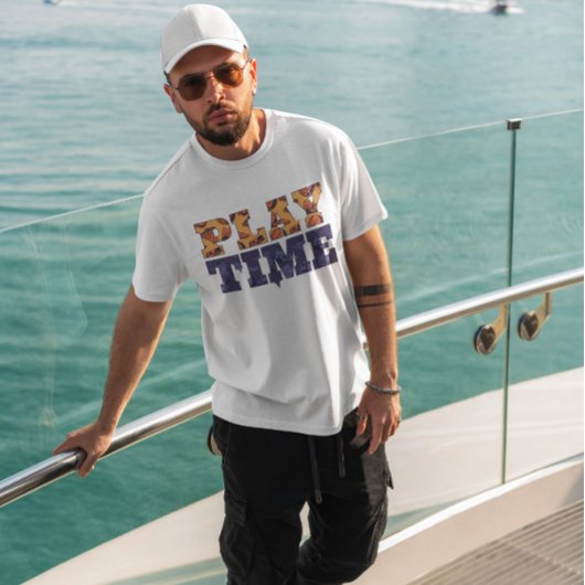 遊時間文字パターン Tシャツ