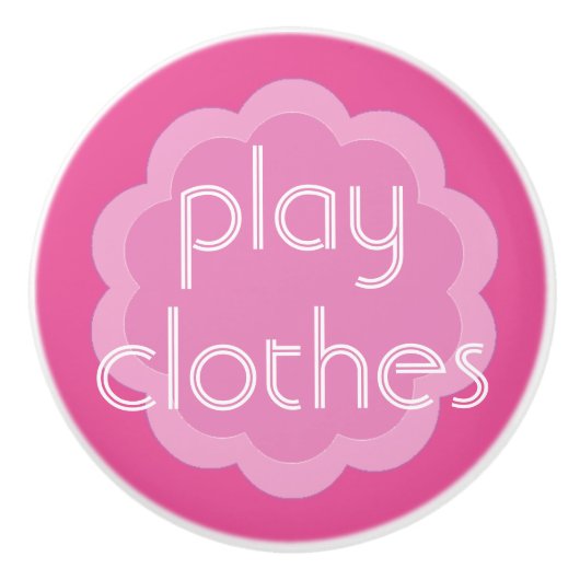 遊服団体や組織ピンクの花ノブ セラミックノブ (正面)