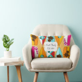 遊歩道の夏のビーチのテーマのサーフボード ランバークッション (椅子)