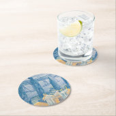 遊歩道の女絵画性 ラウンドペーパーコースター (インサイチュ)