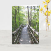 遊歩道の挨拶状 カード (黄色い花)