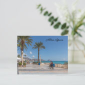 遊歩道の自転車 ポストカード (スタンド正面)