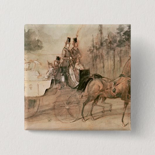 遊歩道のau Bois 缶バッジ (正面)