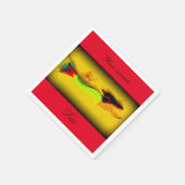 遊泳中の人魚のパーソナライズされた招待 スタンダードカクテルナプキン (角)