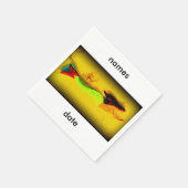 遊泳中の人魚のパーソナライズされた招待 スタンダードカクテルナプキン (角)