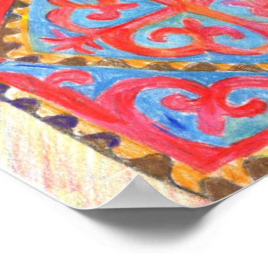 遊牧民の知恵。中央伝統的アジアの芸術 ポスター (角)