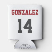 遊球野球パーソナライズされた名番号 – GLS 缶クーラー (裏面)