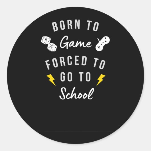 遊生まれびにゲーマーの学校に行かざるを得ない ラウンドシール (正面)