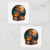 遊祝ギターとハロウン スクエア名刺 (正面/裏面)