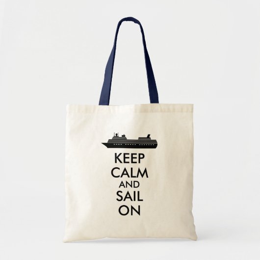 遊航船のカスタムの平静そして帆を保って下さい トートバッグ (正面)