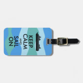 遊航船のカスタムの平静そして帆を保って下さい ラゲッジタグ (正面横)