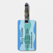 遊航船のカスタムの平静そして帆を保って下さい ラゲッジタグ (裏面縦)