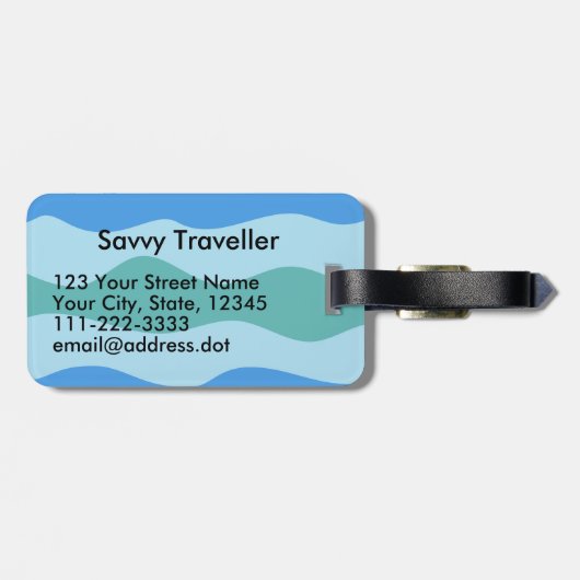 遊航船のカスタムの平静そして帆を保って下さい ラゲッジタグ (裏面横)