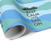 遊航船のカスタムの平静そして帆を保って下さい ラッピングペーパー (ロールコーナー)