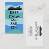遊航船のカスタムの平静そして帆を保って下さい 名刺 (正面/裏面)