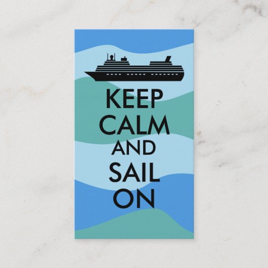 遊航船のカスタムの平静そして帆を保って下さい 名刺 (正面)