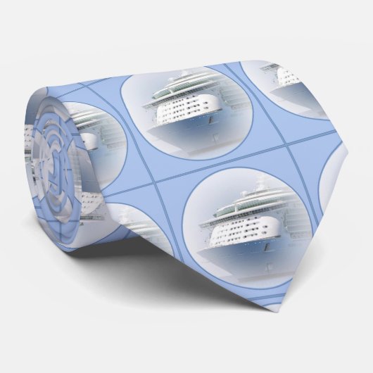 遊航船のカメオパターン ネクタイ (ロール)
