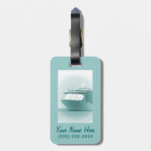 遊航船のパーソナライズな荷物のラベル ラゲッジタグ (裏面縦)