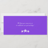 遊航船のヒトデの搭乗券の結婚式 招待状 (裏面)