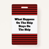 遊航船のユーモアの休暇の小屋の鍵の締縄 バッジ (裏面)