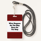 遊航船のユーモアの休暇の小屋の鍵の締縄 バッジ (裏面ランヤード)
