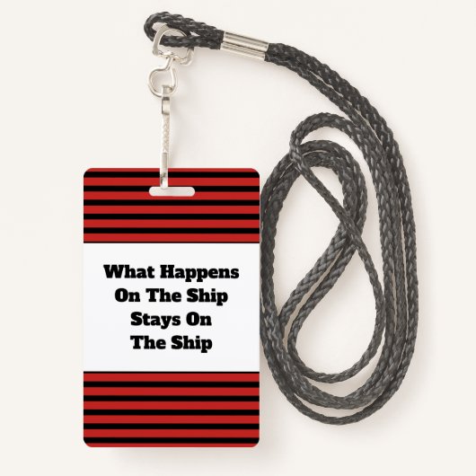 遊航船のユーモアの休暇の小屋の鍵の締縄 バッジ (裏面ランヤード)