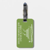 遊航船の旅行者のおもしろいでモダンなシンプル ラゲッジタグ (裏面縦)