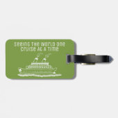 遊航船の旅行者のおもしろいでモダンなシンプル ラゲッジタグ (裏面横)