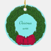 遊航船の日付を記入されたクリスマスのオーナメント セラミックオーナメント (裏面)