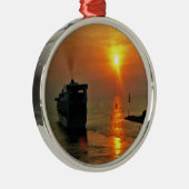遊航船の日没 メタルオーナメント (右)