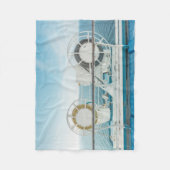 遊航船の柵 フリースブランケット (正面)