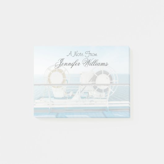 遊航船の柵 ポストイット (正面)