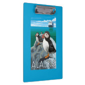 遊航船を見ているツノメドリ クリップボード (右)