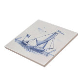 遊覧船を再現したタイル タイル (側面)